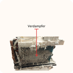 Wartung Heimger&auml;t (verschmutzter Verdampfer)